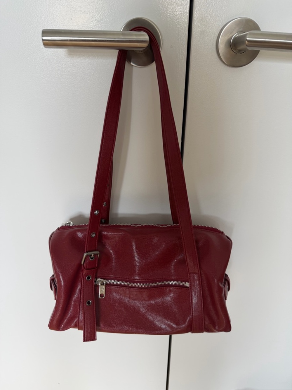 Samo Ondoh Museum Bag M - Shoulder Bag in Goat Red